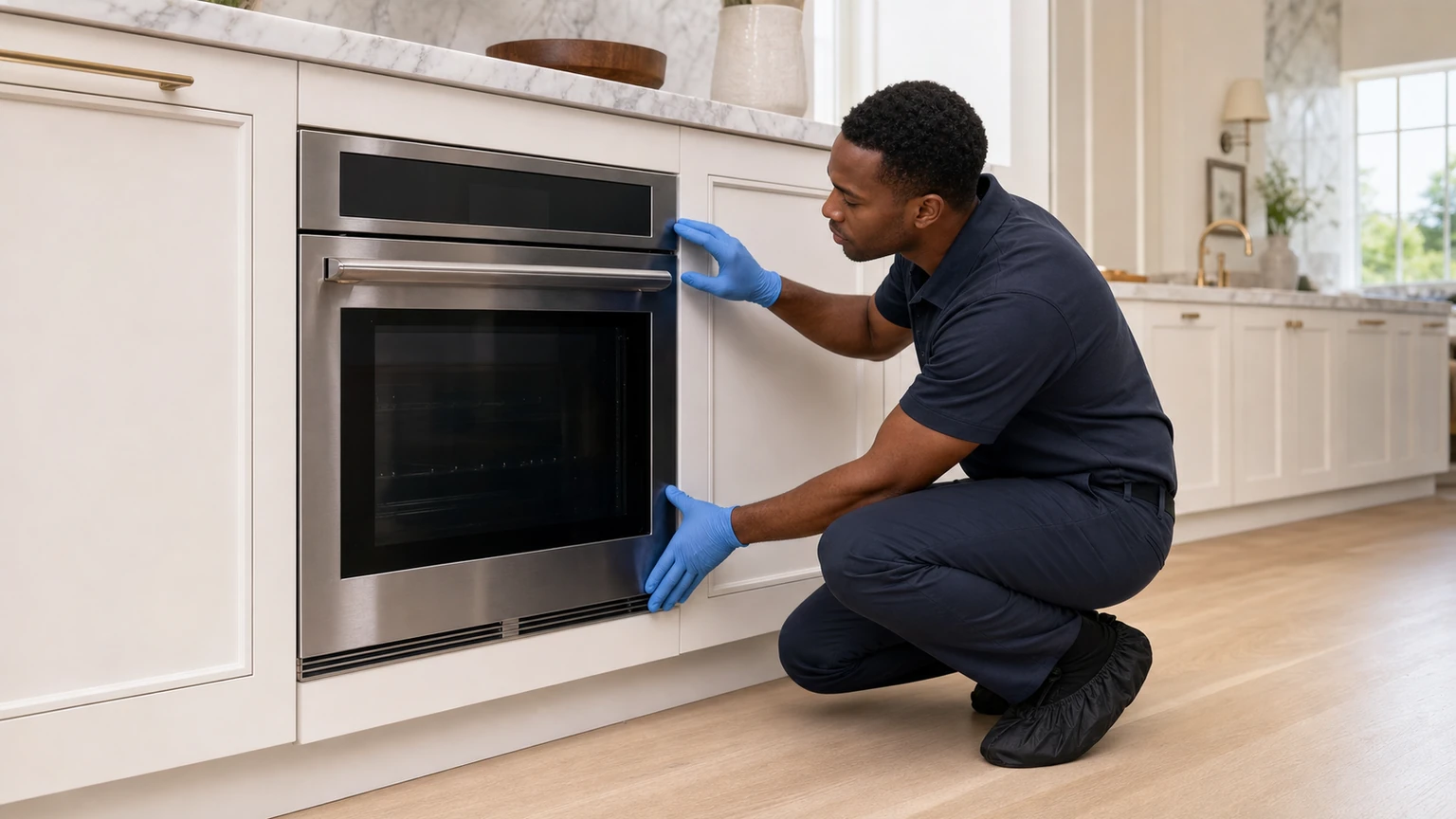 Built-in wall oven diagnostic visit in the service area